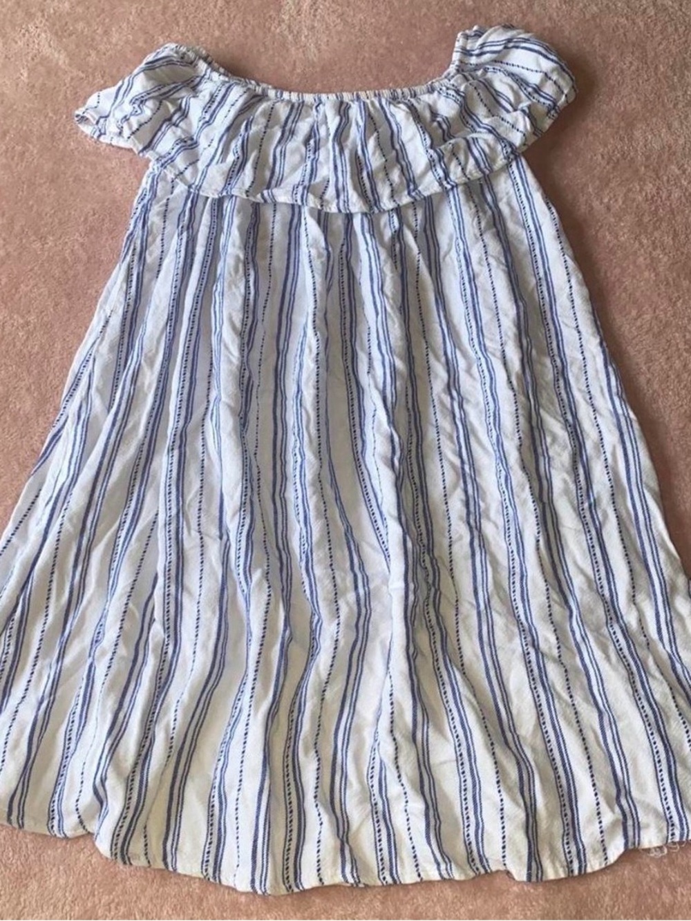 Mossimo Supply Co. Blue and White Striped Top